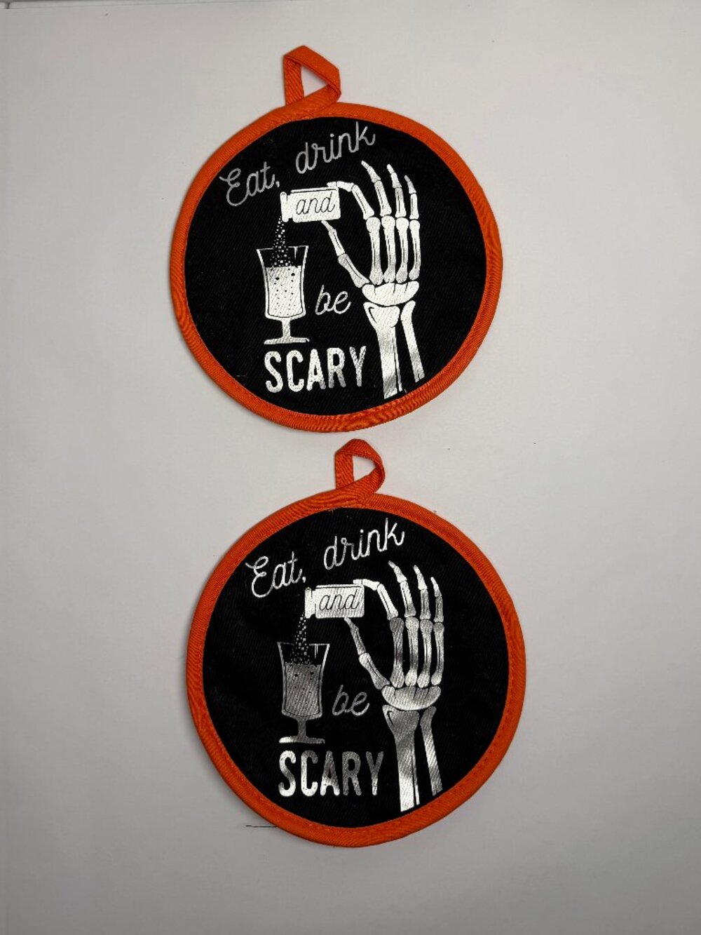 Halloween Eat Drink Be Scary Design 2 Pot Holder